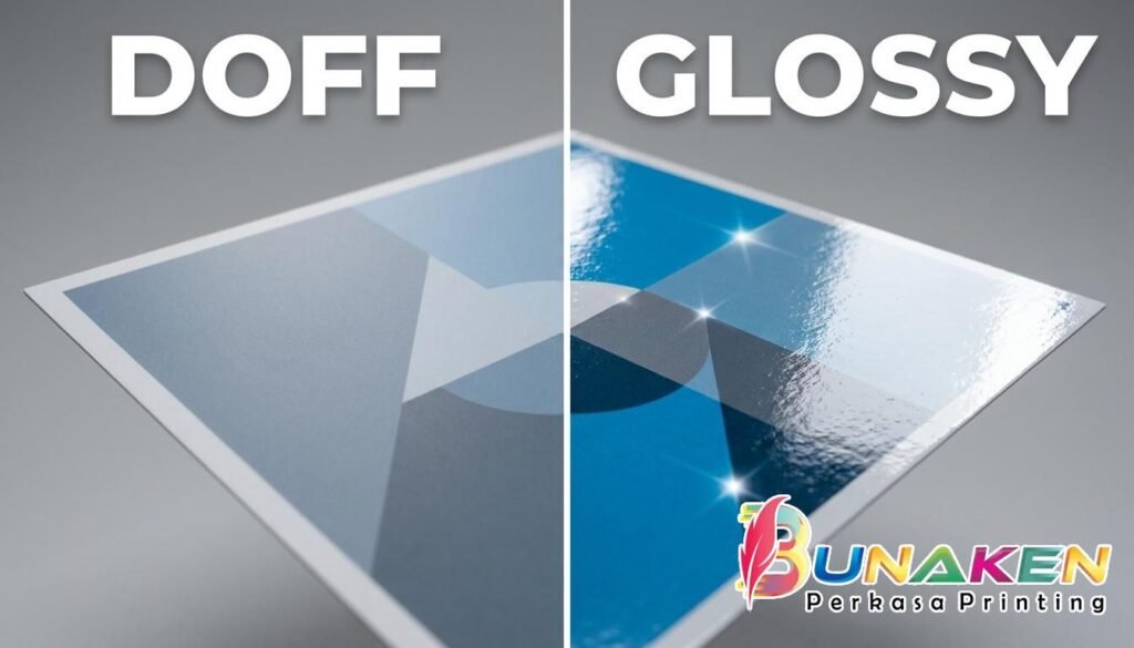 perbedaan laminasi doff dan glossy